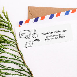 Modern Chic Hand Drawn Graduate Invitation Return