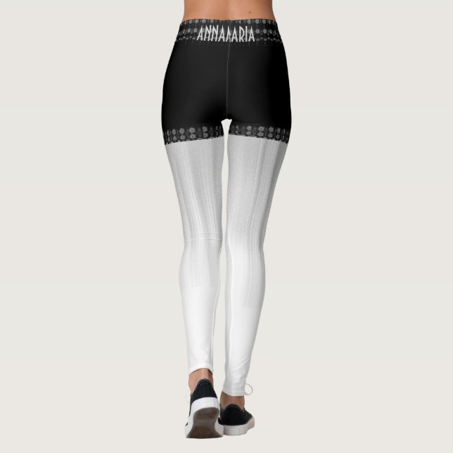 Modern Chic LavishishishishyOn Monogram Denim/Lace Leggings (Rückseite)