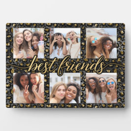 Modern Chic Leopard Best Friends Foto Collage Fotoplatte