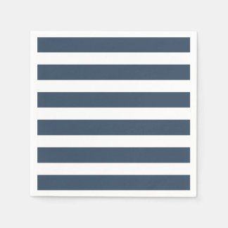 Modern Chic Navy Blue Strip Party Napkins Serviette