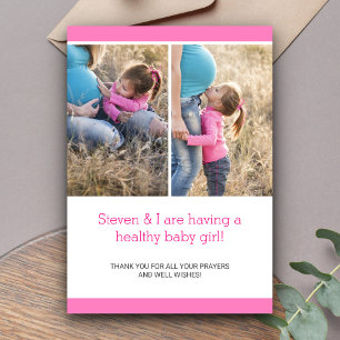 Modern Chic Photo Collage Faire-part de grossesse