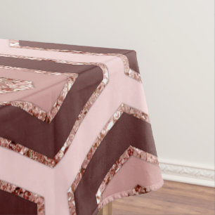Modern Chic Pink Rose Gold Hexagon Geometrisch Tischdecke
