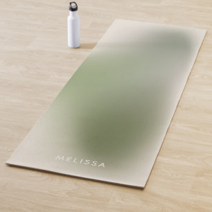 Modern Chic Sage Green Ombre Gradient Fitness Yogamatte