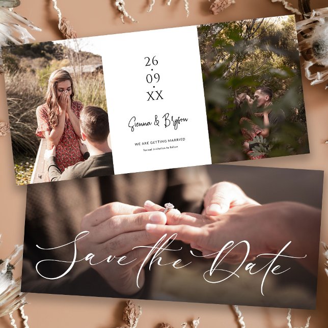 Modern-Chic-Save the Date-Fotokarte Dreifach Gefaltete Einladung (Von Creator hochgeladen)