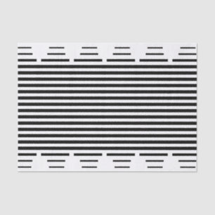Modern Chic Schwarz-weiß Stripes Muster Geschenkar Seidenpapier