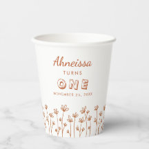 Modern Chic Terracotta Blume Erstgeburt