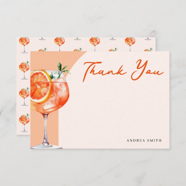Modern Chic Vielen Dank, Aperol Spritz Danke (Vorne/Hinten)