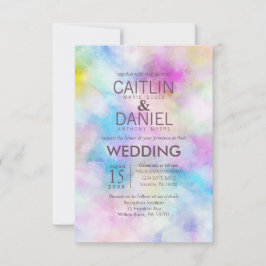 Modern Chic Watercolor Einladung zur Hochzeit