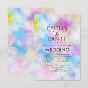 Modern Chic Watercolor Einladung zur Hochzeit