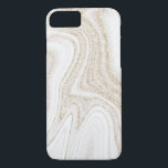 Modern chic white marble gold glitter Case-Mate iPhone hülle<br><div class="desc">Modernes,  weißes Marmor-Glitzer iPhone 8/7 Case</div>