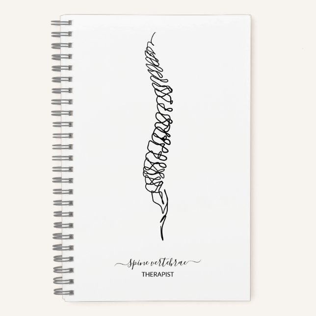 Modern Chiropractor Spine Massage Therapist Doctor Notizbuch (Vorderseite)