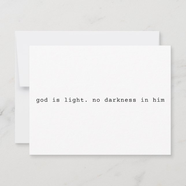 Modern Christian "God is Light" Invitation (Devant)