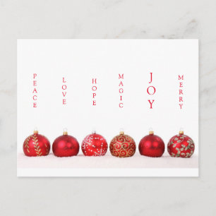 Modern Christmas Card Joy Postkarte