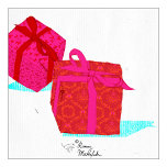 Modern Christmas Damask | Rot Rosa Geschenkpapier<br><div class="desc">Genießen Sie Ihr Geschenk mit diesem modernen, ungewöhnlichen Verpackungspapier, das handgezeichnet Interpretationen von Urlaubsfavoriten enthält: Holly, Mistletoe, Poinsettia, Rose angesagt und Red Robins, die in einem Damast-Layout mit Hellebore-Rahmen angeordnet sind. Dieses skurrile Design verwandelt jedes Geschenk in ein besonderes, unvergessliches Ereignis. Wenn Sie Änderungen am Design wünschen, kontaktieren Sie mich...</div>
