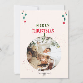 Modern Christmas Family Foto Card Save The Date