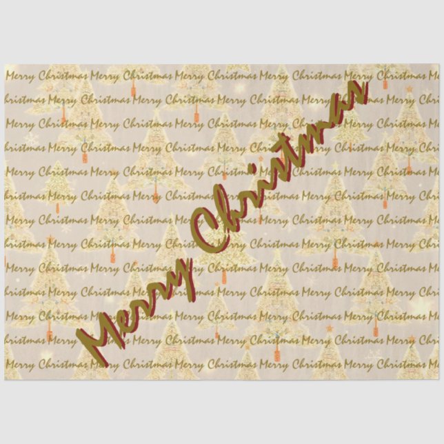 Modern Christmas Luxury Christmas Trees Seidenpapier (Vorderseite)
