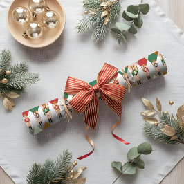 Modern Christmas Nutcracker Raute Diamond Pattern Geschenkpapier