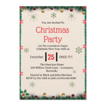 Modern Christmas Party Invitation Template