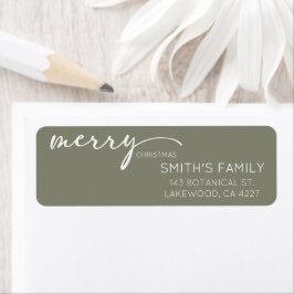 Modern Christmas Return Address Label