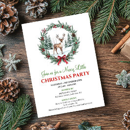 Modern Christmas Scene Watercolor Holiday Invite Einladung
