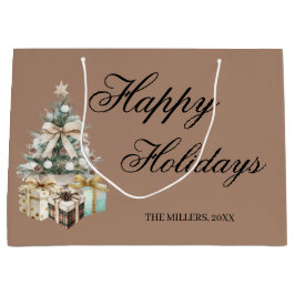 Modern Christmas Tree Gift Bag Große Geschenktüte