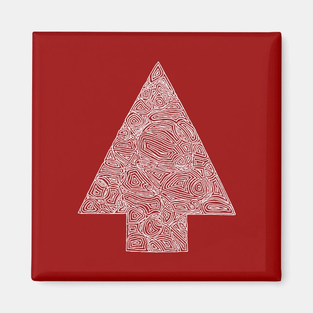 Modern Christmas Tree Magnet (Vorne)