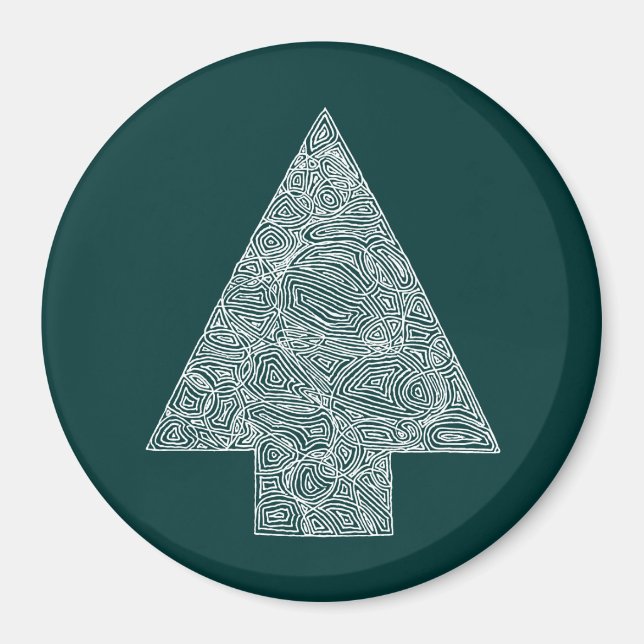 Modern Christmas Tree Magnet (Vorne)