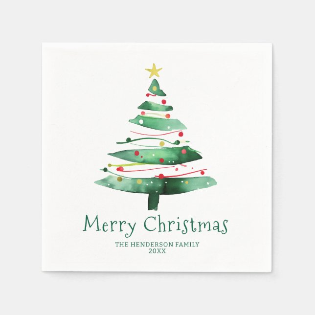 MODERN  CHRISTMAS TREE SERVIETTE (Vorderseite)