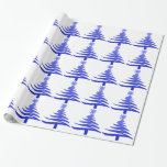 Modern Christmas Tree Stencil Print Blue Geschenkpapier<br><div class="desc">You are viewing The Lee Hiller Designs Collection of Home and Office Decor,  Apparel,  Gifts and Collectibles. The Designs inklusive Lee Hiller Fotogray and Mixed Media Digital Art Collection. You can view her Nature fotogray at http://HikeOurPlanet.com/ and follow her hiking blog within Hot Springs National Park.</div>