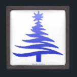 Modern Christmas Tree Stencil Print Blue Kiste<br><div class="desc">You are viewing The Lee Hiller Designs Collection of Home and Office Decor,  Apparel,  Gifts and Collectibles. The Designs inklusive Lee Hiller Fotogray and Mixed Media Digital Art Collection. You can view her Nature fotogray at http://HikeOurPlanet.com/ and follow her hiking blog within Hot Springs National Park.</div>