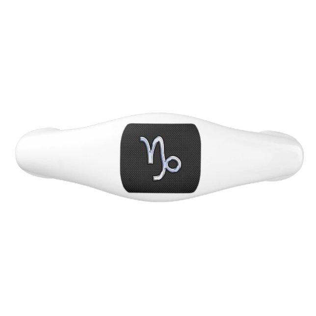 Modern Chrome wie Capricorn Sign auf Snake Stil Keramik Schubladengriff (Vorderseite)