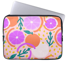 Modern Citrus Fruit Geometric Pink Lemonade Laptopschutzhülle