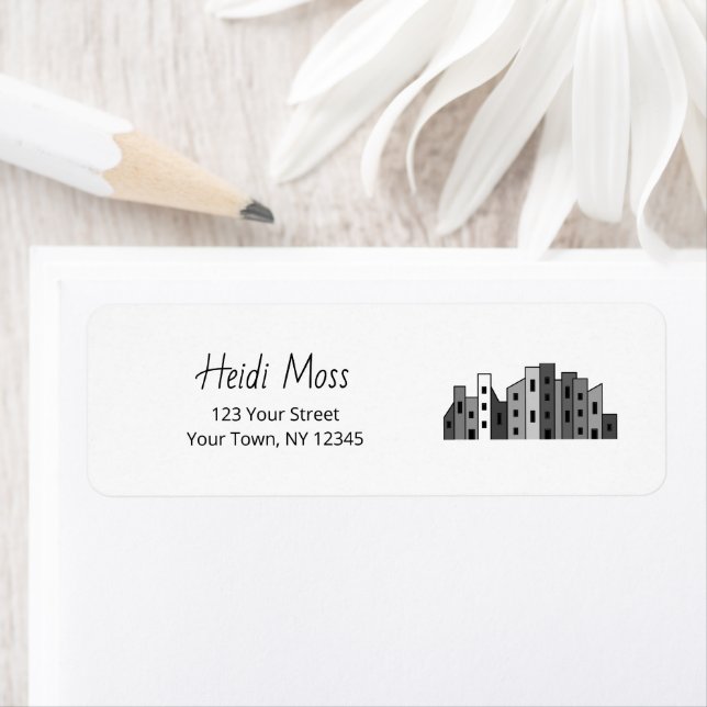 Modern City Skyline Contemporary Return Address (Insitu)