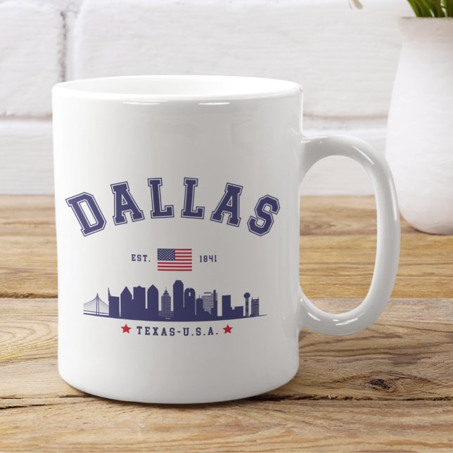 Modern Cityscape of Dallas Texas Kaffeetasse (Von Creator hochgeladen)