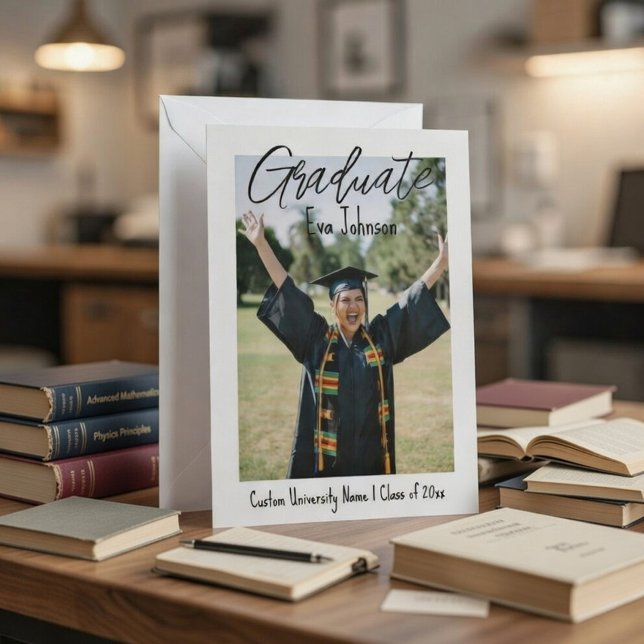 Modern Class of 2026 Graduation Announcement Ankündigung (Von Creator hochgeladen)