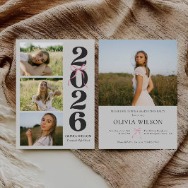 Modern Class of 2026 Photo Graduation Party Einladung