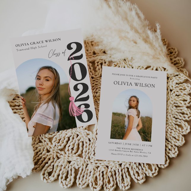 Modern Class of 2026 Photo Graduation Party Einladung (Von Creator hochgeladen)