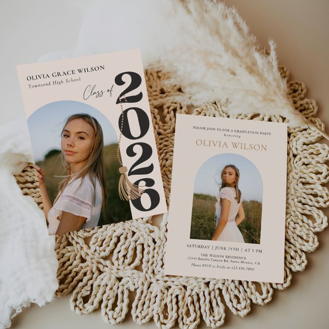 Modern Class of 2026 Photo Graduation Party Einladung (Von Creator hochgeladen)