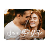 Modern Classic Calligraphy Save the Date Photo