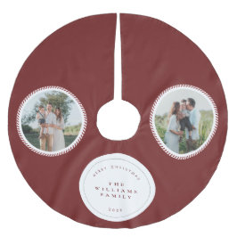 Modern Classic Christmas Photo Elegant Polyester Weihnachtsbaumdecke