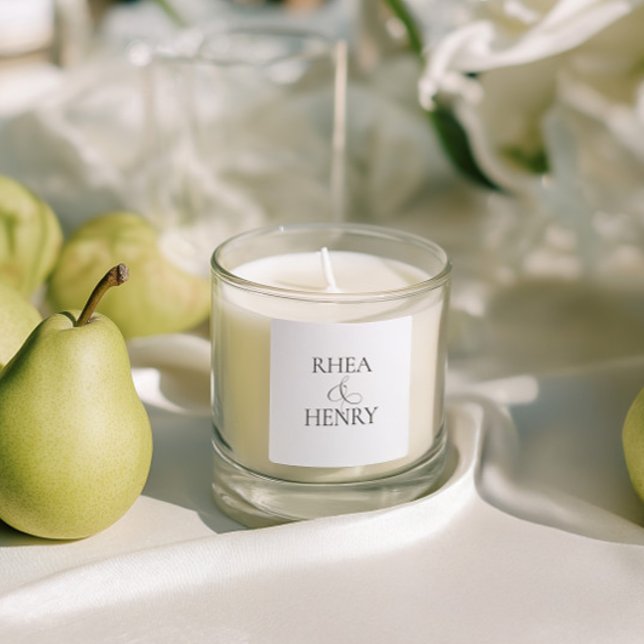 Modern Classic Personalized Names Wedding Sticker (Modern Classic Personalized Names Wedding Sticker)