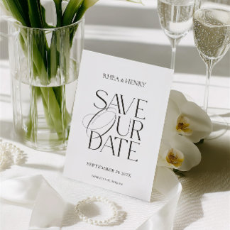 Modern Classic Save the Date Wedding Card