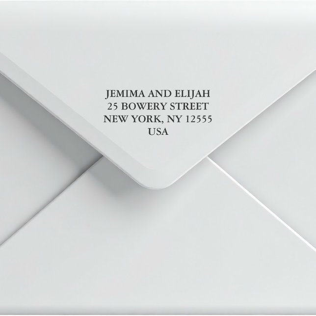 Modern Classic Wedding Return Address Gummistempel (Von Creator hochgeladen)