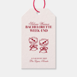 Modern Cocktails Bachelorette Wochenende Geschenkanhänger