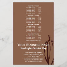 Modern Cocoa Pod Chocolatier Chocolate Shop Menü