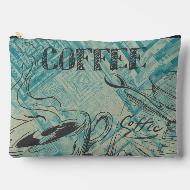 Modern Coffee Lovers Café New Orleans Club Zubehörtasche (Vorderseite)