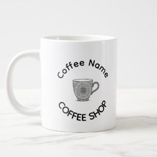 Modern Coffee Shop Café Tee Bar Custom Barista Jumbo-Tasse