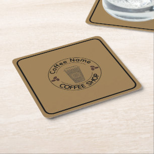 Modern Coffee Shop Café Tee Bar Custom Barista Rechteckiger Pappuntersetzer