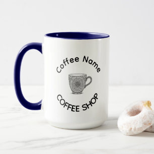 Modern Coffee Shop Café Tee Bar Custom Barista Tasse