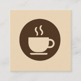 ☕ Modern Coffee Shop Loyalty & Business Card Quadratische Visitenkarte